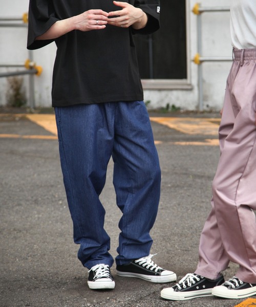 ZIP FIVE(ジップファイブ)の「【ZIP FIVE】【Cooker Pants】テーパードワイドイージーシェフパンツ(チノパンツ・レディース・ブラウン/ホワイト×ブラック/レオパード/ホワイト系/ブラック系/ブラック系1/ベージュ系/ブルー系/ベージュ/ストライプ/ライトベージュ/ネイビー/グレー系/パープル/オレンジ/アイボリー/カーキ/ブルー/ブラック/グリーン・LARGE/MEDIUM/X-LARGE/SMALL)」の16枚目の写真