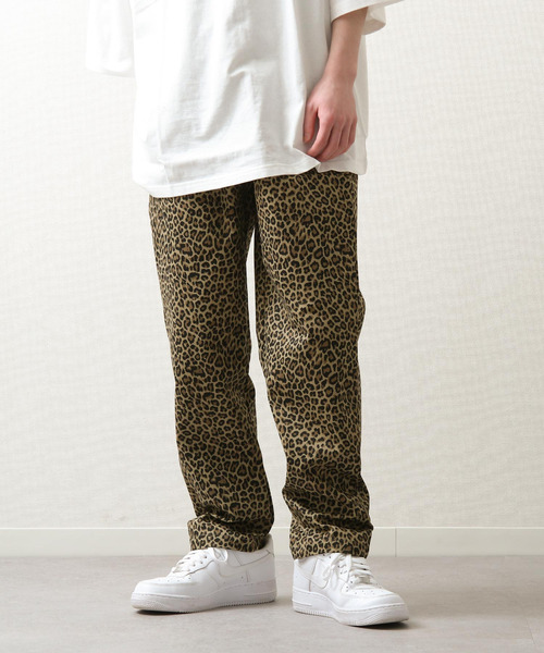 ZIP FIVE(ジップファイブ)の「【ZIP FIVE】【Cooker Pants】テーパードワイドイージーシェフパンツ(チノパンツ・レディース・ブラウン/ホワイト×ブラック/レオパード/ホワイト系/ブラック系/ブラック系1/ベージュ系/ブルー系/ベージュ/ストライプ/ライトベージュ/ネイビー/グレー系/パープル/オレンジ/アイボリー/カーキ/ブルー/ブラック/グリーン・LARGE/MEDIUM/X-LARGE/SMALL)」の19枚目の写真