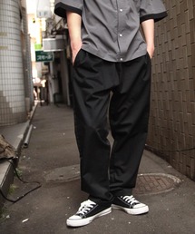 ZIP FIVE | [Cooker Pants]高密度テーパードワイドイージーシェフパンツ【ユニセックス】【セットアップ可能】【リンクコーデ】(チノパンツ)