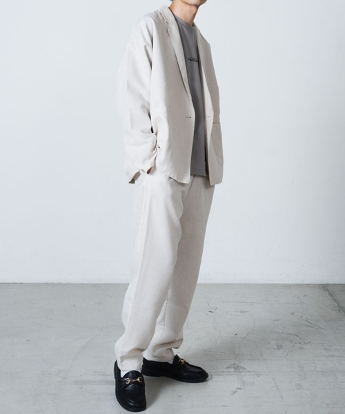 WEGO（ウィゴー）の「WEGO/リネンライクテーラードジャケット（テーラードジャケット・メンズ・ピンク/ブラック/ベージュ/ライトパープル・LARGE/MEDIUM）」の10枚目の写真