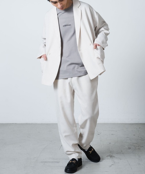 WEGO（ウィゴー）の「WEGO/リネンライクテーラードジャケット（テーラードジャケット・メンズ・ピンク/ブラック/ベージュ/ライトパープル・LARGE/MEDIUM）」の12枚目の写真