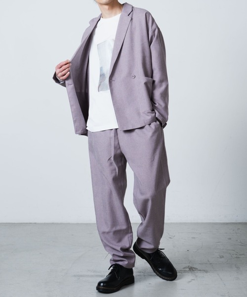 WEGO（ウィゴー）の「WEGO/リネンライクテーラードジャケット（テーラードジャケット・メンズ・ピンク/ブラック/ベージュ/ライトパープル・LARGE/MEDIUM）」の14枚目の写真