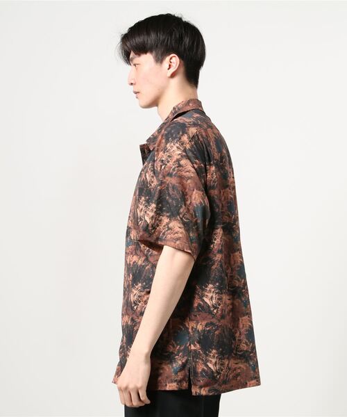 ポルノグラフィティ オープンカラーシャツ BARNEYS NEW YORK designed by TOMOHIRO KONNO オープンカラー