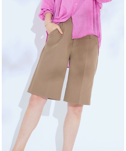 KOBE LETTUCE(コウベレタス)の「バックゴムハーフパンツ(その他パンツ・レディース・ライトベージュ/ブラウン/モスグリーン・FREE)」の2枚目の写真