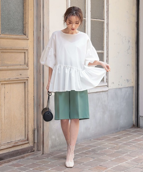 KOBE LETTUCE(コウベレタス)の「バックゴムハーフパンツ(その他パンツ・レディース・ライトベージュ/ブラウン/モスグリーン・FREE)」の12枚目の写真