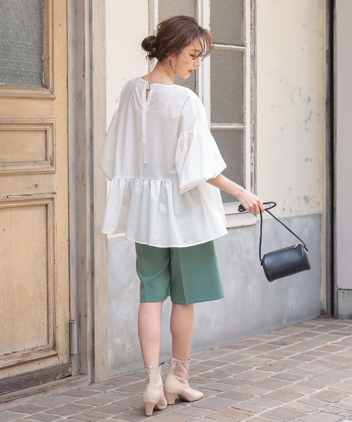 KOBE LETTUCE(コウベレタス)の「バックゴムハーフパンツ(その他パンツ・レディース・ライトベージュ/ブラウン/モスグリーン・FREE)」の13枚目の写真