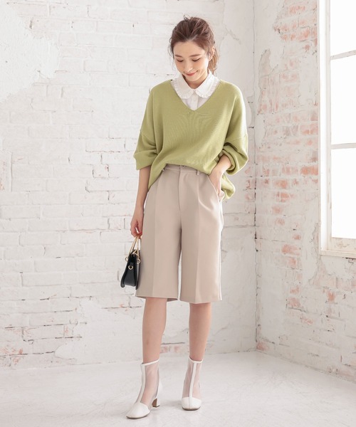 KOBE LETTUCE(コウベレタス)の「バックゴムハーフパンツ(その他パンツ・レディース・ライトベージュ/ブラウン/モスグリーン・FREE)」の10枚目の写真