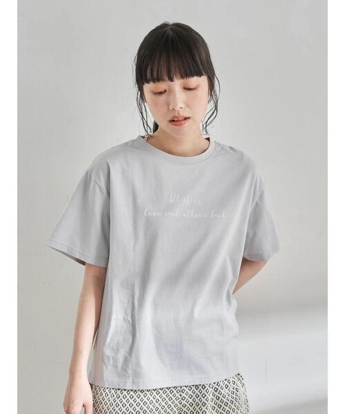 earth music&ecology（アースミュージックアンドエコロジー）の「Stay true to yourself BOX Tシャツ ＊（Tシャツ/カットソー・レディース・ブラック/サックスブルー/オフホワイト・FREE）」の9枚目の写真