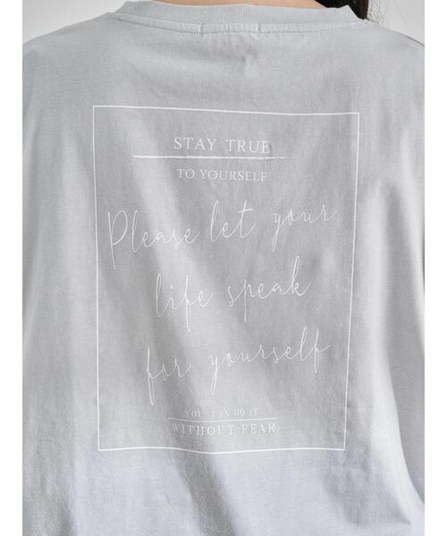 earth music&ecology（アースミュージックアンドエコロジー）の「Stay true to yourself BOX Tシャツ ＊（Tシャツ/カットソー・レディース・ブラック/サックスブルー/オフホワイト・FREE）」の14枚目の写真