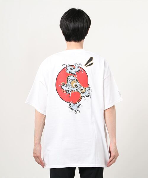 HAIGHT（ヘイト）の「ヘイト [HAIGHT] - × ホデナス [4D7S] コラボ グラフィック 半袖 Tシャツ [NAMIDARUMA S/S TEE]（Tシャツ/カットソー・メンズ・ホワイト/ブラック・LARGE/X-LARGE/XX-LARGE/MEDIUM）」の4枚目の写真