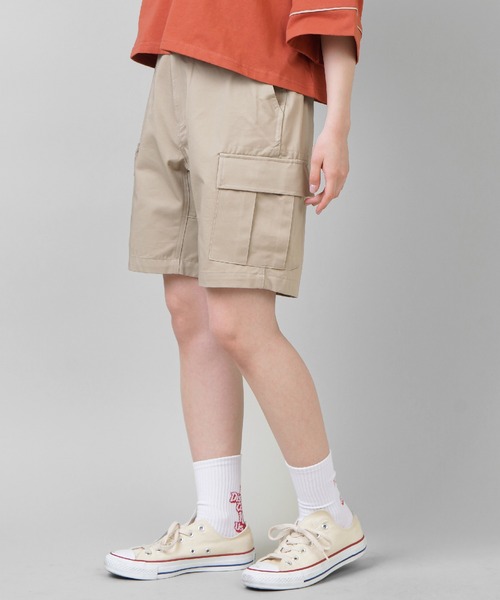 SPINNS（スピンズ）の「ハーフチノパンツ（チノパンツ・レディース・ブラック/ベージュ/グリーン・ONESIZE）」の3枚目の写真