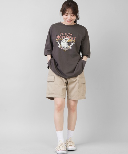 SPINNS（スピンズ）の「ハーフチノパンツ（チノパンツ・レディース・ブラック/ベージュ/グリーン・ONESIZE）」の12枚目の写真