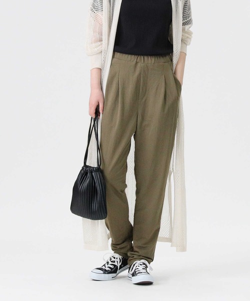 RAG MACHINE（ラグマシーン）の「【RAG MACHINE】「nobee」 楽伸びSUMMERテーパードパンツ（その他パンツ・レディース・ベージュ/オリーブ/ブラック/ネイビー/パープル/ブルー・L/M/S）」の3枚目の写真