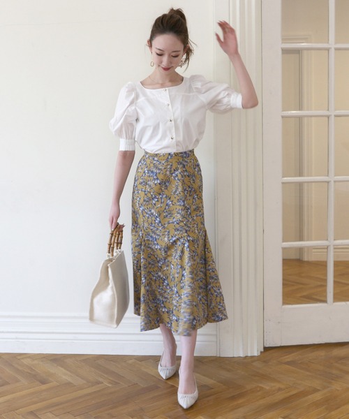 ROYAL PARTY（ロイヤルパーティー）の「パフスリーブボタンブラウス（シャツ/ブラウス・レディース・ベージュ/パープル/オフホワイト・FREE）」の17枚目の写真