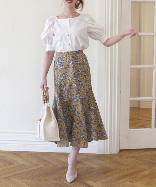 ROYAL PARTY（ロイヤルパーティー）の「パフスリーブボタンブラウス（シャツ/ブラウス・レディース・ベージュ/パープル/オフホワイト・FREE）」の11枚目の写真