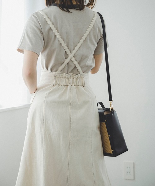 FREE'S MART（フリーズマート）の「サスペンダー付パネル切替ナローデニムスカート（スカート・レディース・キナリ/インディゴブルー・マルチサイズ）」の9枚目の写真