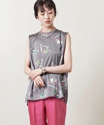 UNITED ARROWS | UBC P フラワープリント ノースリーブ プラウス†(シャツ/ブラウス)