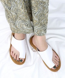 AAA+ | [軽量・滑りにくい]アシメカットトングコンフォートサンダル(サンダル)