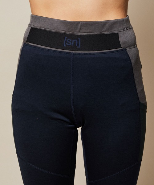 SN super.natural（スーパーナチュラル）の「【super.natural】MOVEMENT カラーブロッキングタイツ（レギンス/スパッツ・レディース・ブラック系その他・S）」の4枚目の写真