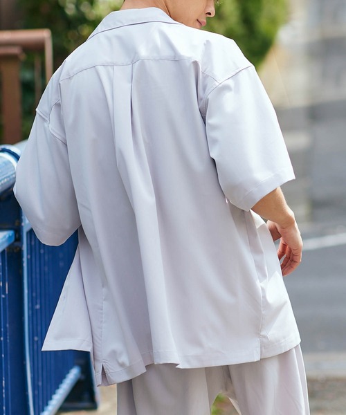 KGFR（カガフリ）の「直営店・WEB限定 KGFR(カガフリ)オーバーサイズオープンカラーシャツ（シャツ/ブラウス・メンズ・ライトグリーン/ベージュ/ライトグレー/ブラック・L）」の17枚目の写真