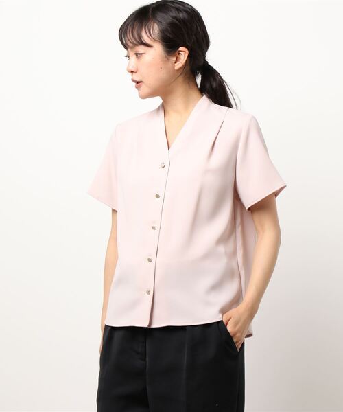 「N.（N. Natural Beauty Basic）」 半袖シャツ MEDIUM ベージュ レディース バイカラーブラウス半袖（シャツ/ブラウス）｜NATURAL BEAUTY