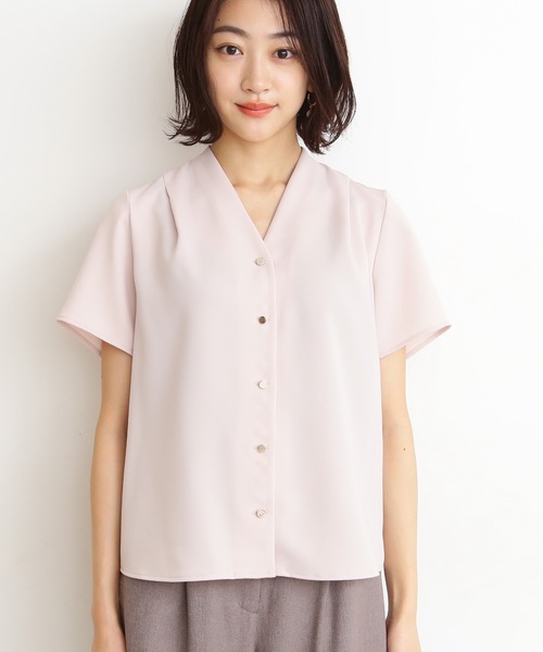 N.（N. Natural Beauty Basic）（エヌエヌナチュラルビューティーベーシック）の「ガルーダドビークロスシャツ（シャツ/ブラウス・レディース・ホワイト/ベージュ/ピンク/ネイビー・MEDIUM）」の8枚目の写真