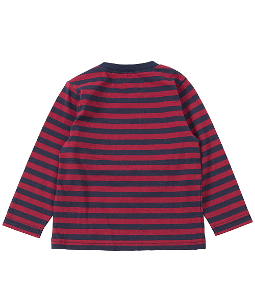 X-girl Stages（エックスガールステージス）の「L/S T PATCHED SIGNATURE LOGO　(4T～7T)（Tシャツ/カットソー・キッズ・ホワイト/ブラック/アッシュ/レッド/ピンク・6T/7T/5T/4T）」の6枚目の写真