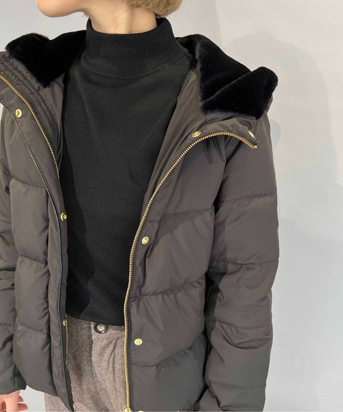 PICCIN（ピッチン）の「フードファー付きダウンコート（ダウンジャケット/コート・レディース・ブラック/ベージュ/モカ・M/L）」の2枚目の写真