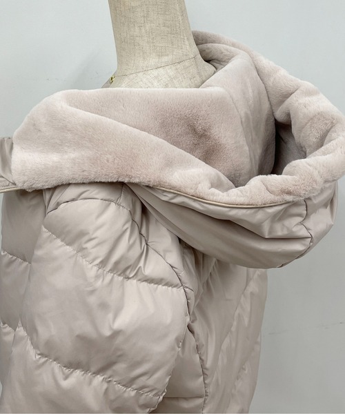 PICCIN（ピッチン）の「フードファー付きダウンコート（ダウンジャケット/コート・レディース・ブラック/ベージュ/モカ・M/L）」の13枚目の写真