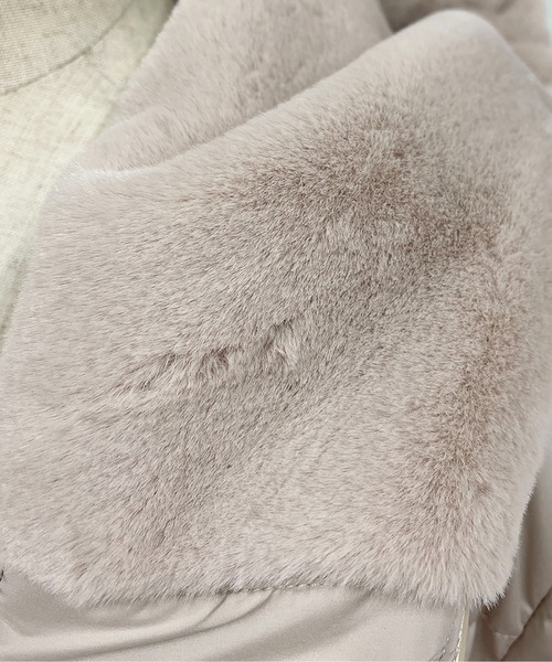 PICCIN（ピッチン）の「フードファー付きダウンコート（ダウンジャケット/コート・レディース・ブラック/ベージュ/モカ・M/L）」の8枚目の写真