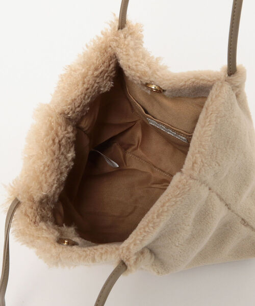 B:MING by BEAMS(ビーミングバイビームス)の「B:MING by BEAMS / ファーコンビ トートバッグ 21AW(トートバッグ・レディース・ベージュ/モカ・ONE SIZE)」の8枚目の写真