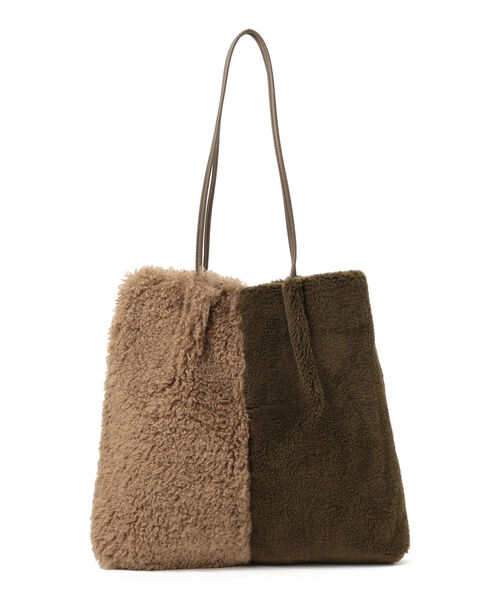 B:MING by BEAMS(ビーミングバイビームス)の「B:MING by BEAMS / ファーコンビ トートバッグ 21AW(トートバッグ・レディース・ベージュ/モカ・ONE SIZE)」の9枚目の写真