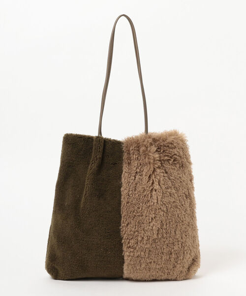 B:MING by BEAMS(ビーミングバイビームス)の「B:MING by BEAMS / ファーコンビ トートバッグ 21AW(トートバッグ・レディース・ベージュ/モカ・ONE SIZE)」の10枚目の写真