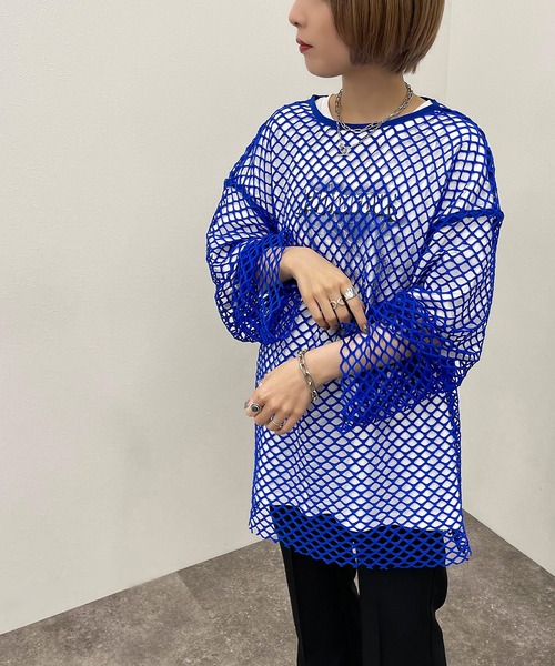 apres jour mignon（アプレジュールミニョン）の「メッシュトップス【ZOZOTOWN限定アイテム】【6PO】（Tシャツ/カットソー・レディース・ブラック/オフホワイト/ブルー・フリー/X-LARGE）」の21枚目の写真