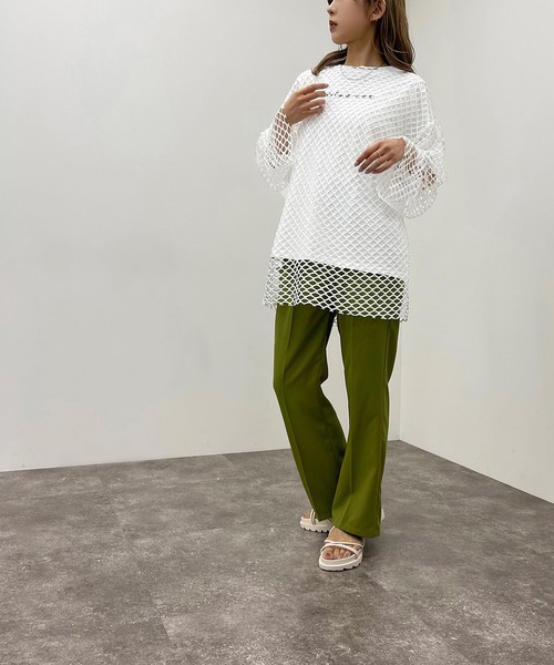 apres jour mignon（アプレジュールミニョン）の「メッシュトップス【ZOZOTOWN限定アイテム】【6PO】（Tシャツ/カットソー・レディース・ブラック/オフホワイト/ブルー・フリー/X-LARGE）」の17枚目の写真