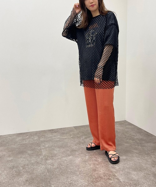 apres jour mignon（アプレジュールミニョン）の「メッシュトップス【ZOZOTOWN限定アイテム】【6PO】（Tシャツ/カットソー・レディース・ブラック/オフホワイト/ブルー・フリー/X-LARGE）」の11枚目の写真