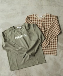 pairmanon | 【プレミアムコットン100】ユニセックス 総柄プリント長袖Tシャツ２点セット(Tシャツ/カットソー)