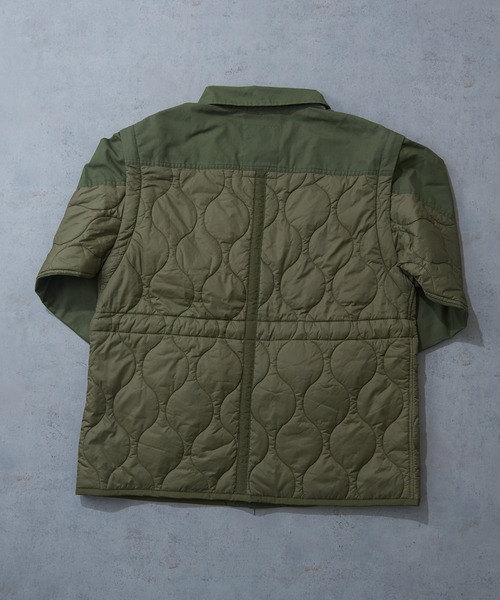 TOBILA（トビラ）の「ナイロン中綿2Wayミリタリージャケットユニセックス（ミリタリージャケット・レディース・ブラック/カーキ・M）」の17枚目の写真