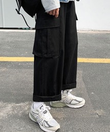 KOR | ルーズストレート ミリタリーカーゴパンツ(カーゴパンツ)
