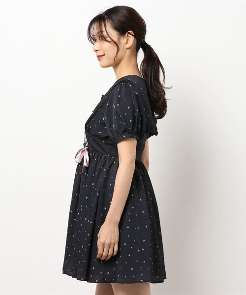 Ank Rouge（アンクルージュ）の「ハートPTセーラーOP（ワンピース・レディース・ブラック/ピンク/アイボリー・M）」の5枚目の写真