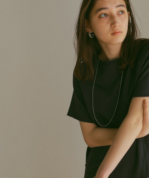 ReNorm（リノーム）の「ミニ裏毛アシメデザイントップス（Tシャツ/カットソー・レディース・ブラウン/ダークグレー・フリー）」の13枚目の写真