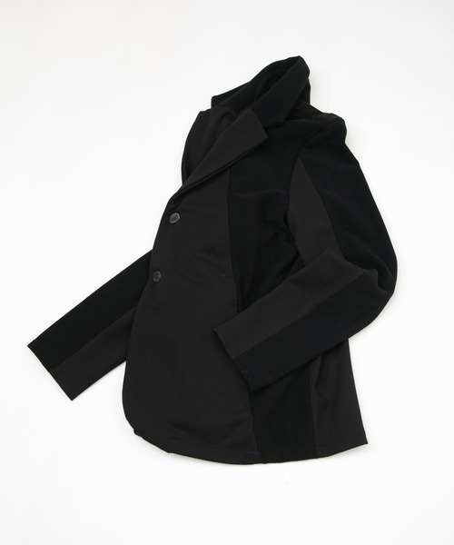 OURET（オーレット）の「ストレッチコールポンチ 2Ｂジャケット（テーラードジャケット・メンズ・ブラック/ベージュ・1/2/3）」の8枚目の写真