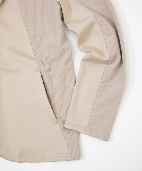 OURET（オーレット）の「ストレッチコールポンチ 2Ｂジャケット（テーラードジャケット・メンズ・ブラック/ベージュ・1/2/3）」の11枚目の写真