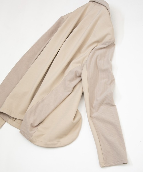 OURET（オーレット）の「ストレッチコールポンチ 2Ｂジャケット（テーラードジャケット・メンズ・ブラック/ベージュ・1/2/3）」の13枚目の写真