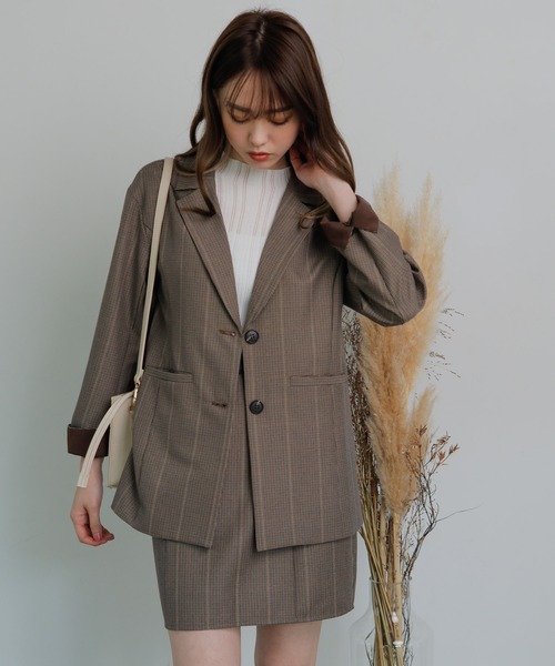 LIPSERVICE（リップサービス）の「オーバーシルエットジャケット（テーラードジャケット・レディース・ピンク系その他/その他1・S/M）」の4枚目の写真