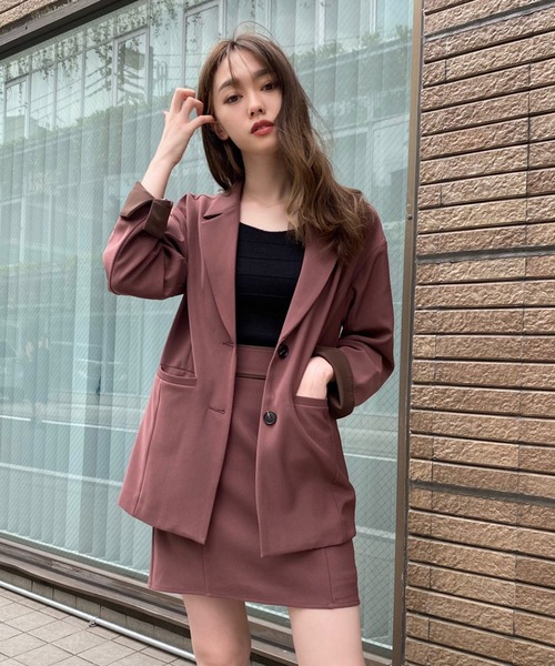 LIPSERVICE（リップサービス）の「オーバーシルエットジャケット（テーラードジャケット・レディース・ピンク系その他/その他1・S/M）」の5枚目の写真