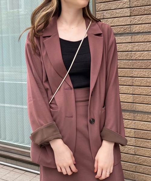 LIPSERVICE（リップサービス）の「オーバーシルエットジャケット（テーラードジャケット・レディース・ピンク系その他/その他1・S/M）」の8枚目の写真