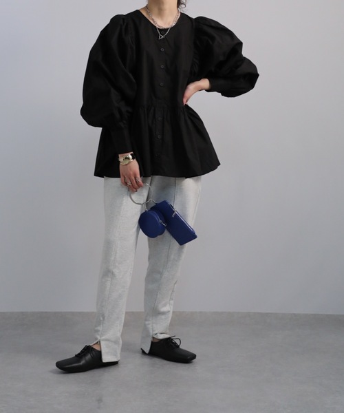 sakishimatokyo(サキシマトーキョー)の「「ボリュームギャザースリーブブラウス」(シャツ/ブラウス・レディース・ブラック/オフホワイト/ライトグリーン・FREE)」の16枚目の写真