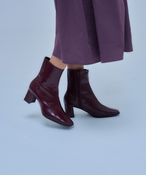 レザーライクスクエアーブーツ（ブーツ）｜UNITED TOKYO