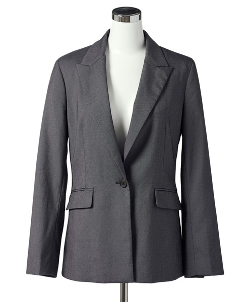 CLEARIMPRESSION （クリアインプレッション）の「【洗えるセットアップ】ピンヘッドピークドラペルジャケット（スーツジャケット・レディース・ブラック/ネイビー・11号/9号/7号）」の12枚目の写真
